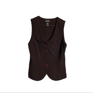 Price ⬇️ Vintage vest excellent condition.  Brown, button down size 4.